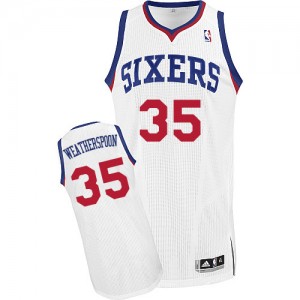 Maillot NBA Authentic Clarence Weatherspoon #35 Philadelphia 76ers Home Blanc - Homme
