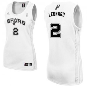 San Antonio Spurs #2 Adidas Home Blanc Authentic Maillot d'équipe de NBA la meilleure qualité - Kawhi Leonard pour Femme