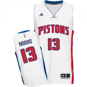 Maillot Adidas Blanc Home Swingman Detroit Pistons - Marcus Morris #13 - Homme