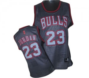 Chicago Bulls Michael Jordan #23 Rhythm Fashion Authentic Maillot d'équipe de NBA - Noir pour Femme