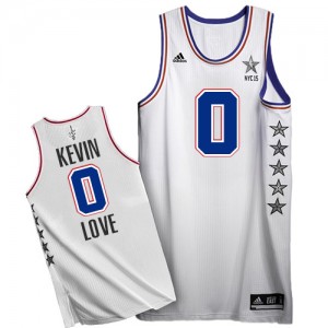 Cleveland Cavaliers Kevin Love #0 2015 All Star Authentic Maillot d'équipe de NBA - Blanc pour Homme