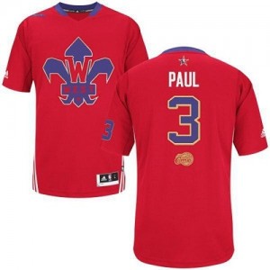 Maillot NBA Rouge Chris Paul #3 Los Angeles Clippers 2014 All Star Authentic Homme Adidas