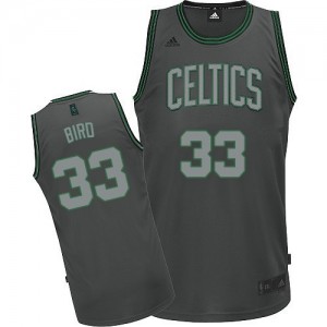 Boston Celtics #33 Adidas Graystone Fashion Gris Swingman Maillot d'équipe de NBA Discount - Larry Bird pour Homme