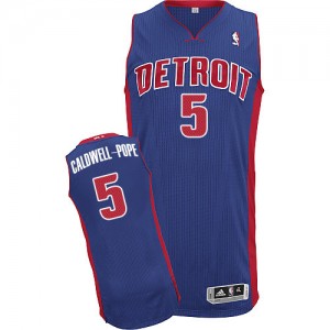 Maillot NBA Detroit Pistons #5 Kentavious Caldwell-Pope Bleu royal Adidas Authentic Road - Homme