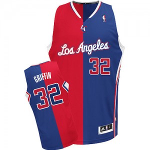 Los Angeles Clippers #32 Adidas Split Fashion Rouge Bleu Authentic Maillot d'équipe de NBA la meilleure qualité - Blake Griffin pour Homme