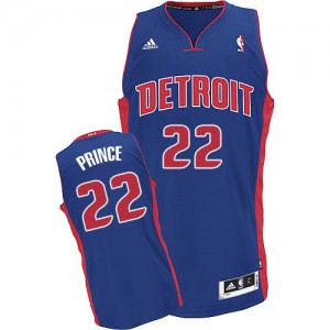 Maillot NBA Detroit Pistons #22 Tayshaun Prince Bleu royal Adidas Swingman Road - Homme