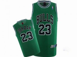 Chicago Bulls #23 Adidas Throwback Vert Authentic Maillot d'équipe de NBA Prix d'usine - Michael Jordan pour Homme