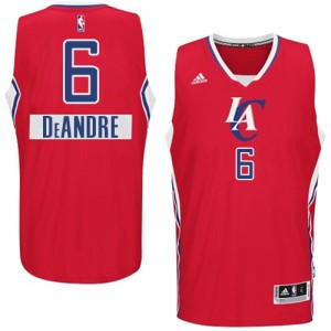 Maillot Adidas Rouge 2014-15 Christmas Day Authentic Los Angeles Clippers - DeAndre Jordan #6 - Homme