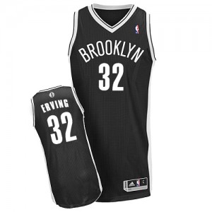 Brooklyn Nets Julius Erving #32 Road Authentic Maillot d'équipe de NBA - Noir pour Homme