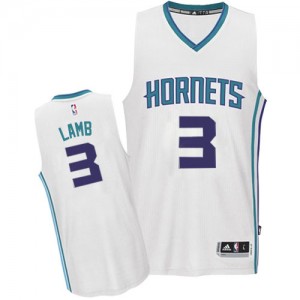 Maillot NBA Charlotte Hornets #3 Jeremy Lamb Blanc Adidas Swingman Home - Homme