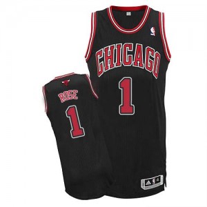 Maillot NBA Authentic Derrick Rose #1 Chicago Bulls Alternate Noir - Enfants