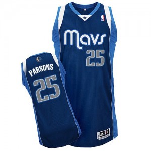 Dallas Mavericks Chandler Parsons #25 Alternate Authentic Maillot d'équipe de NBA - Bleu marin pour Homme