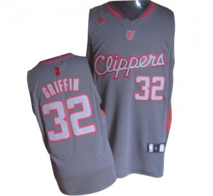 Maillot NBA Los Angeles Clippers #32 Blake Griffin Gris Adidas Authentic Graystone Fashion - Homme