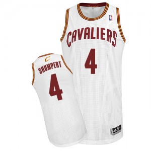 Maillot Adidas Blanc Home Authentic Cleveland Cavaliers - Iman Shumpert #4 - Homme