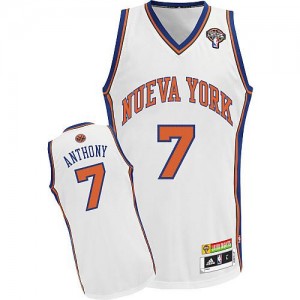 New York Knicks Carmelo Anthony #7 Latin Nights Authentic Maillot d'équipe de NBA - Blanc pour Homme