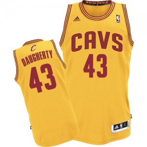 Maillot Authentic Cleveland Cavaliers NBA Alternate Or - #43 Brad Daugherty - Homme
