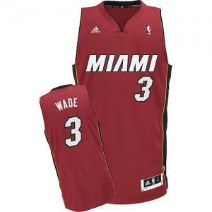 Maillot NBA Swingman Dwyane Wade #3 Miami Heat Alternate Rouge - Homme