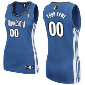 Maillot NBA Slate Blue Authentic Personnalisé Minnesota Timberwolves Road Femme Adidas