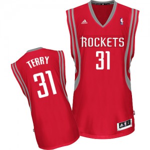 Maillot NBA Houston Rockets #31 Jason Terry Rouge Adidas Swingman Road - Homme