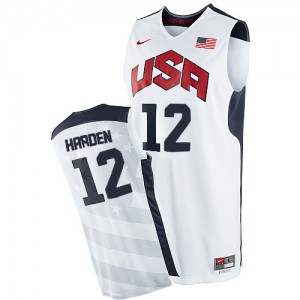 Maillot NBA Blanc James Harden #12 Team USA 2012 Olympics Swingman Homme Nike