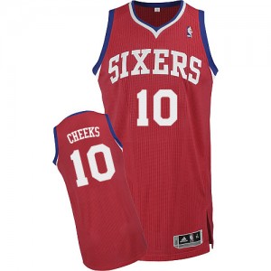 Maillot NBA Authentic Maurice Cheeks #10 Philadelphia 76ers Road Rouge - Homme