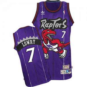 Maillot NBA Toronto Raptors #7 Kyle Lowry Violet Adidas Authentic Throwback - Enfants