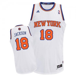 New York Knicks Phil Jackson #18 Home Swingman Maillot d'équipe de NBA - Blanc pour Homme