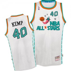 Maillot Mitchell and Ness Blanc Throwback 1996 All Star Authentic Oklahoma City Thunder - Shawn Kemp #40 - Homme
