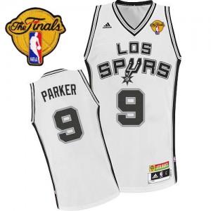 Maillot NBA Blanc Tony Parker #9 San Antonio Spurs Latin Nights Finals Patch Swingman Homme Adidas