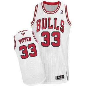 Maillot Authentic Chicago Bulls NBA Home Blanc - #33 Scottie Pippen - Homme