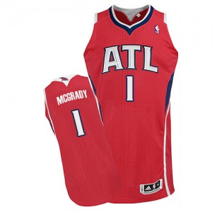 Maillot Authentic Atlanta Hawks NBA Alternate Rouge - #1 Tracy Mcgrady - Homme