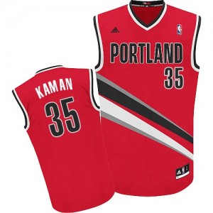 Maillot NBA Rouge Chris Kaman #35 Portland Trail Blazers Alternate Swingman Homme Adidas