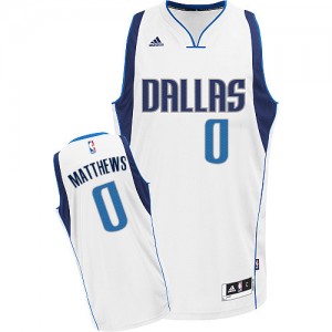 Maillot Adidas Blanc Home Swingman Dallas Mavericks - Wesley Matthews #0 - Enfants