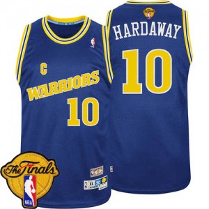 Maillot Authentic Golden State Warriors NBA Throwback 2015 The Finals Patch Bleu - #10 Tim Hardaway - Homme