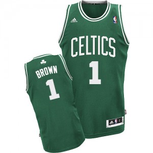 Boston Celtics Walter Brown #1 Road Swingman Maillot d'équipe de NBA - Vert (No Blanc) pour Homme