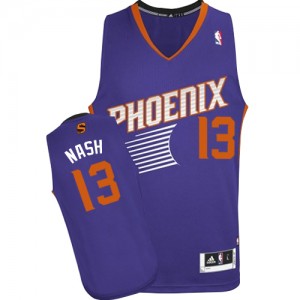 Maillot NBA Phoenix Suns #13 Steve Nash Violet Adidas Swingman Road - Femme