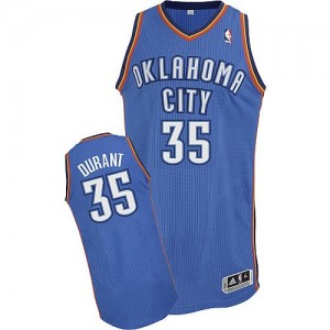 Oklahoma City Thunder #35 Adidas Road Bleu royal Authentic Maillot d'équipe de NBA 100% authentique - Kevin Durant pour Homme