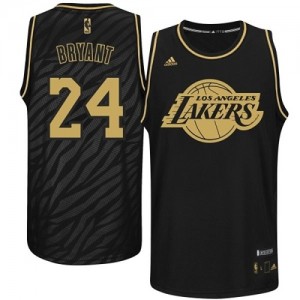 Maillot Authentic Los Angeles Lakers NBA Precious Metals Fashion Noir - #24 Kobe Bryant - Homme