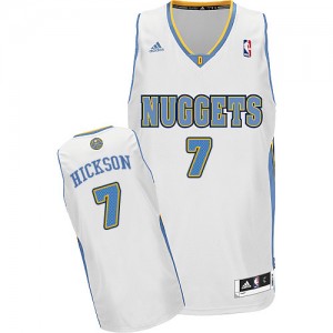 Maillot NBA Denver Nuggets #7 JJ Hickson Blanc Adidas Swingman Home - Homme