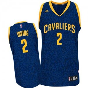 Cleveland Cavaliers #2 Adidas Crazy Light Bleu Authentic Maillot d'équipe de NBA Vente pas cher - Kyrie Irving pour Homme