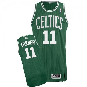 Maillot NBA Authentic Evan Turner #11 Boston Celtics Road Vert (No Blanc) - Homme