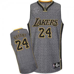 Los Angeles Lakers #24 Adidas Static Fashion Gris Authentic Maillot d'équipe de NBA pas cher en ligne - Kobe Bryant pour Homme
