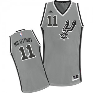Maillot Swingman San Antonio Spurs NBA Alternate Gris argenté - #11 Nikola Milutinov - Homme