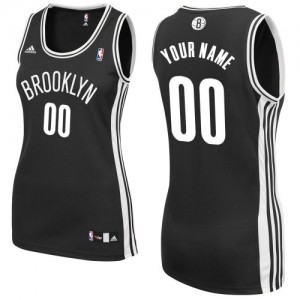 Brooklyn Nets Personnalisé Adidas Road Noir Maillot d'équipe de NBA pour pas cher - Swingman pour Femme