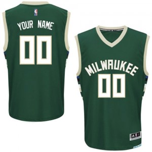 Maillot Milwaukee Bucks NBA Road Vert - Personnalisé Authentic - Homme