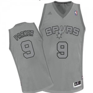 San Antonio Spurs Tony Parker #9 Big Color Fashion Swingman Maillot d'équipe de NBA - Gris pour Homme