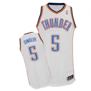 Maillot NBA Authentic Kyle Singler #5 Oklahoma City Thunder Home Blanc - Homme