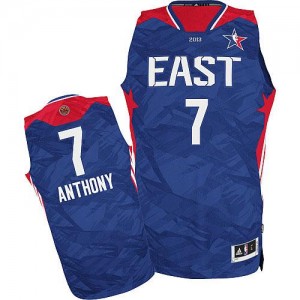 New York Knicks #7 Adidas 2013 All Star Bleu Authentic Maillot d'équipe de NBA 100% authentique - Carmelo Anthony pour Homme
