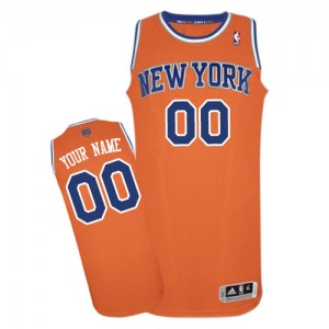 New York Knicks Personnalisé Adidas Alternate Orange Maillot d'équipe de NBA Expédition rapide - Authentic pour Enfants