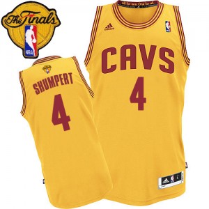Cleveland Cavaliers Iman Shumpert #4 Alternate 2015 The Finals Patch Swingman Maillot d'équipe de NBA - Or pour Homme